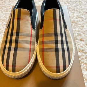 Kids Burberry Slip On Sneakers